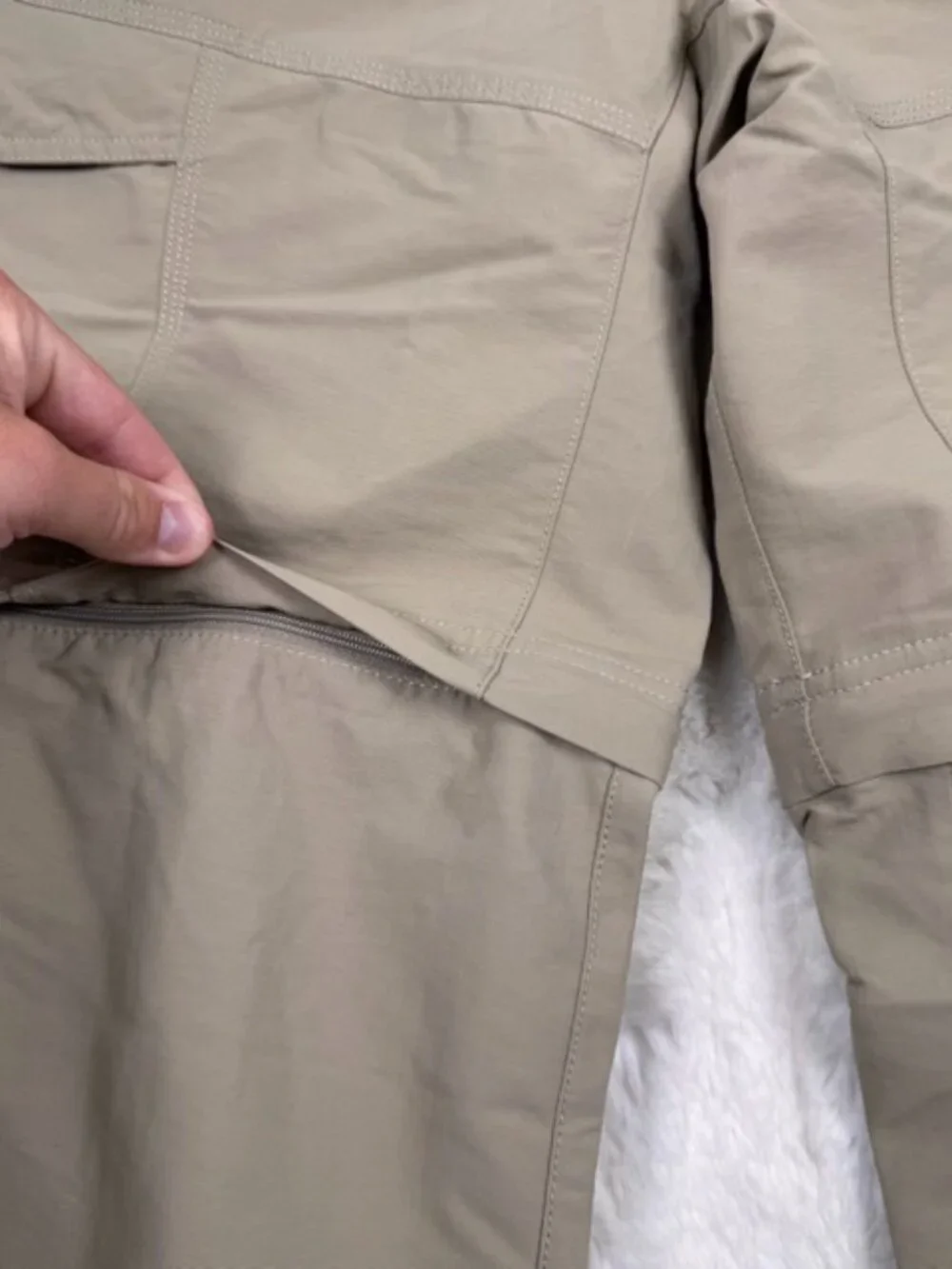 North Face Paramount Peak II Convertible Short Pants Men's Medium Beige Hiking